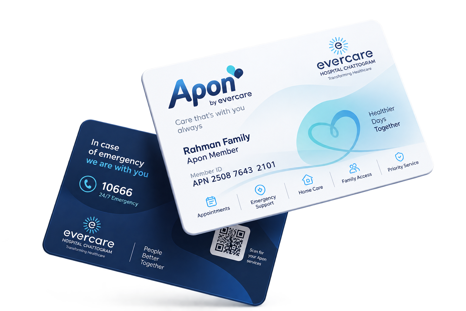 Apon Health Emergency concept card